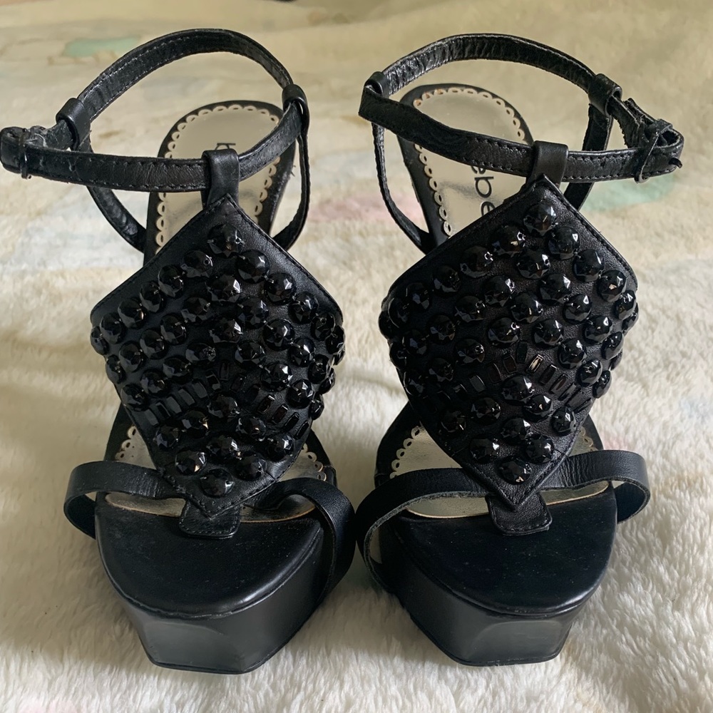 Sexy Studded bebe Leather Strapped Heels